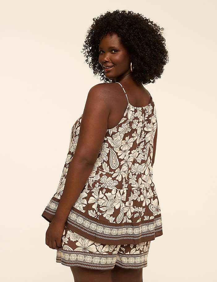 Halter-Neck Peplum Tank