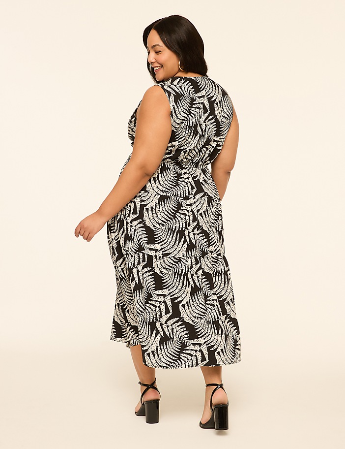 Sleeveless V-Neck Midi Dress