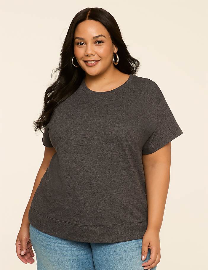 Short-Sleeve French Terry Sweatshirt