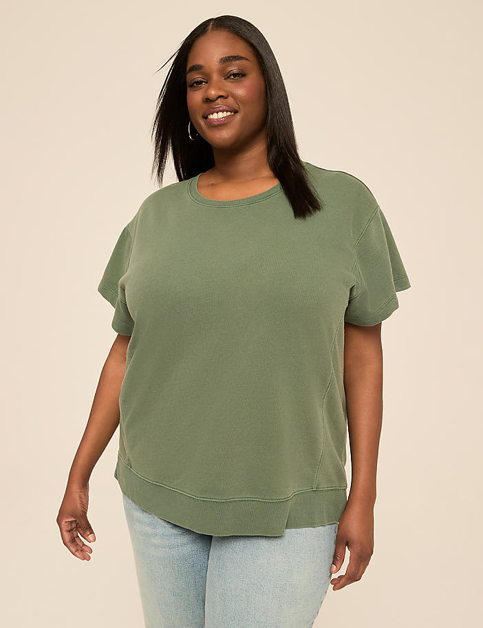 Short-Sleeve French Terry Sweatshirt