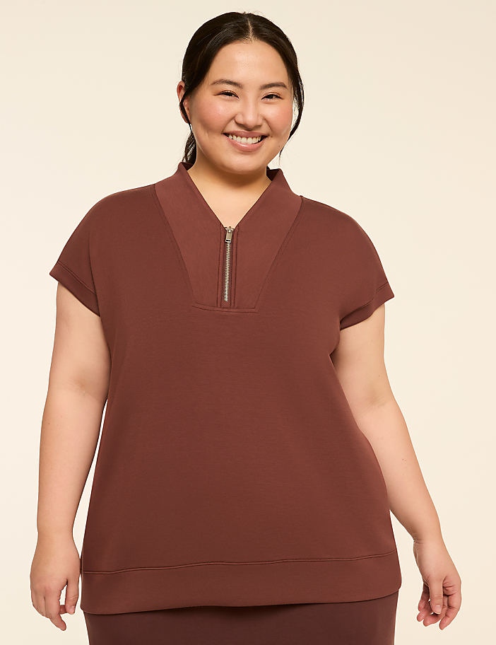 LIVI Journey Short-Sleeve Quarter-Zip Sweatshirt