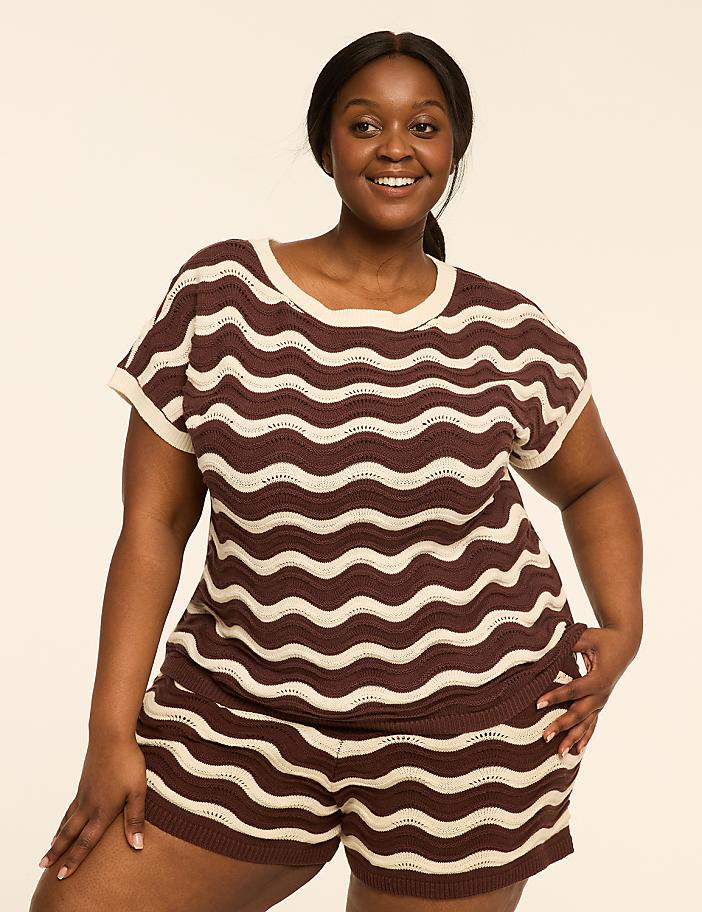 LIVI Textured Dolman-Sleeve Sweater