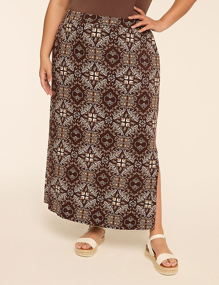 Pull-On Knit Maxi Skirt