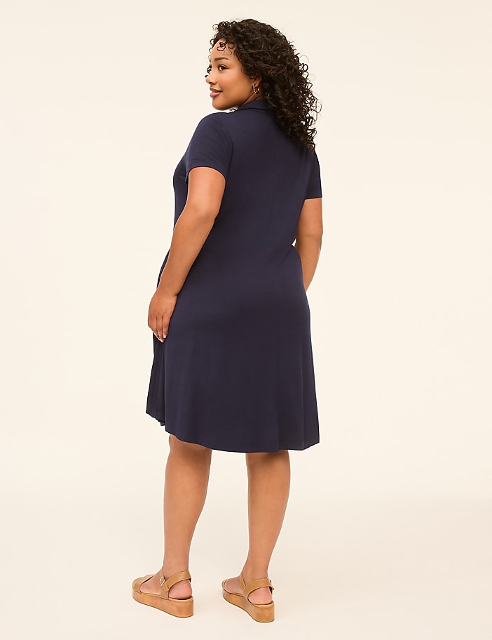 Swing Collared Short Dress