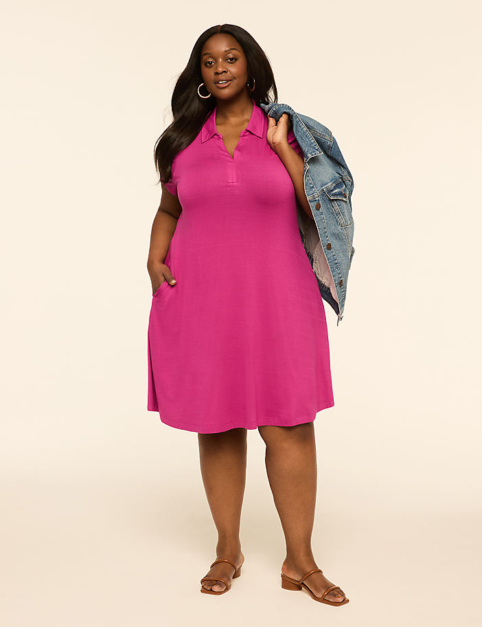 Swing Collared Short Dress