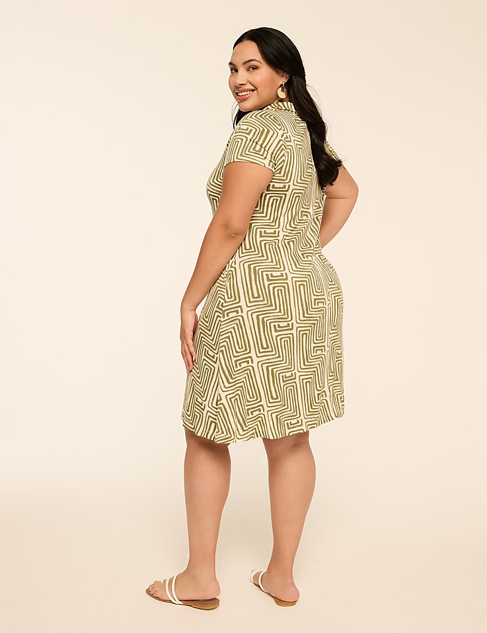 Swing Collared Short Dress