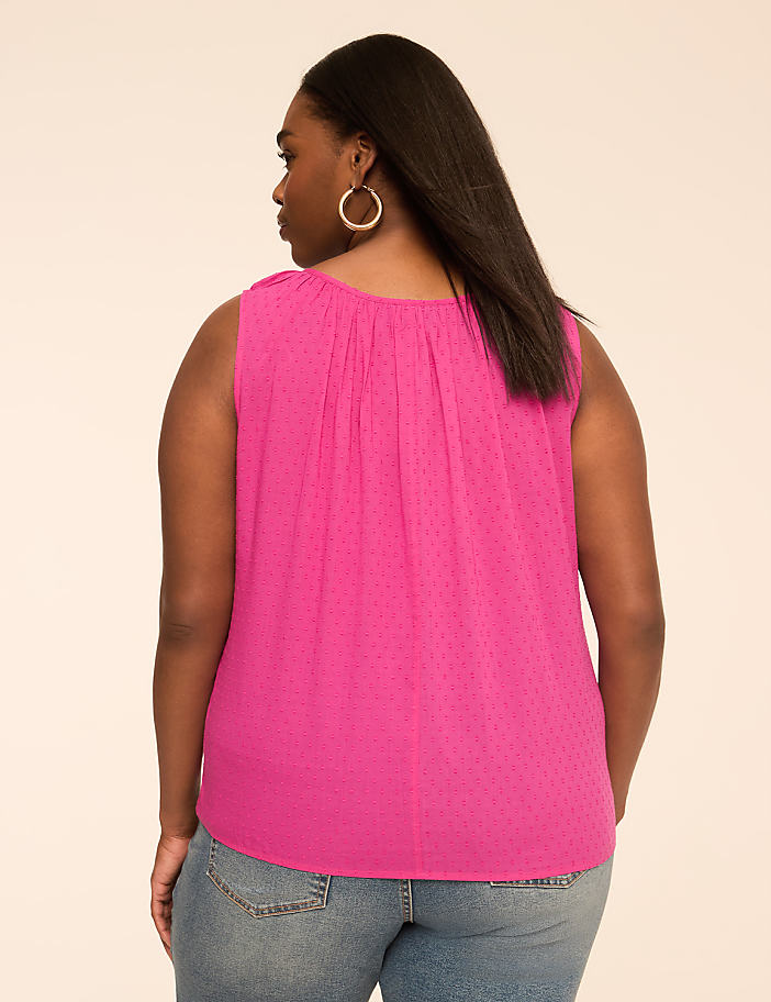 Sleeveless Tie-Neck Blouse