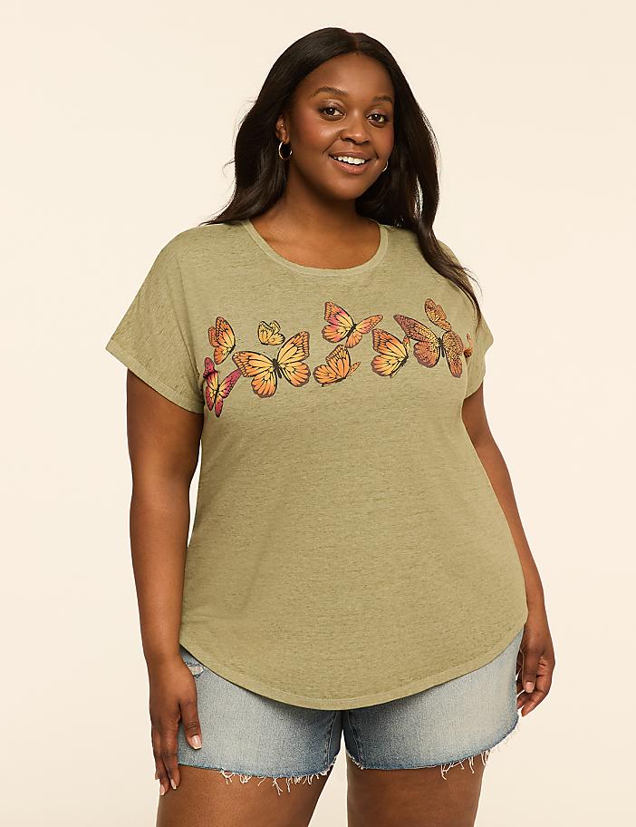 Rhinestone Butterflies Graphic Tee