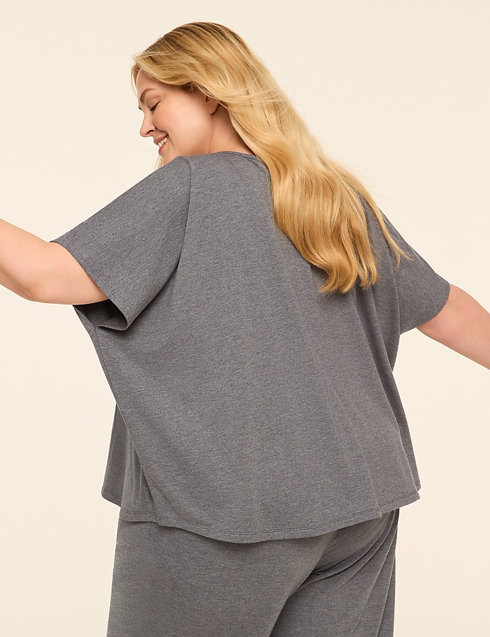 French Terry Dolman-Sleeve Sleep Top