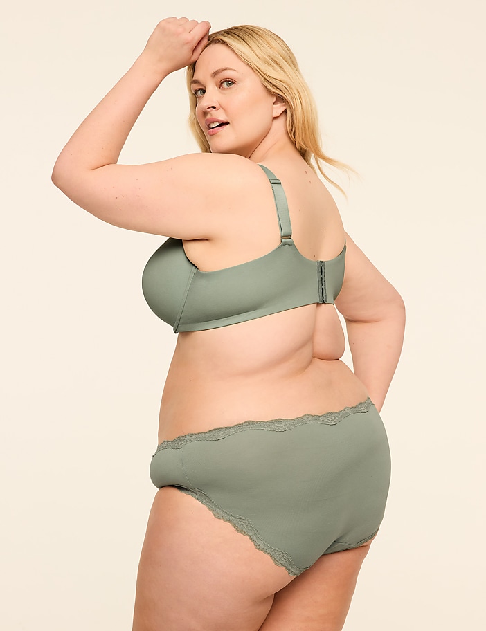 Cotton Lightly Lined T-Shirt Bra With Lace