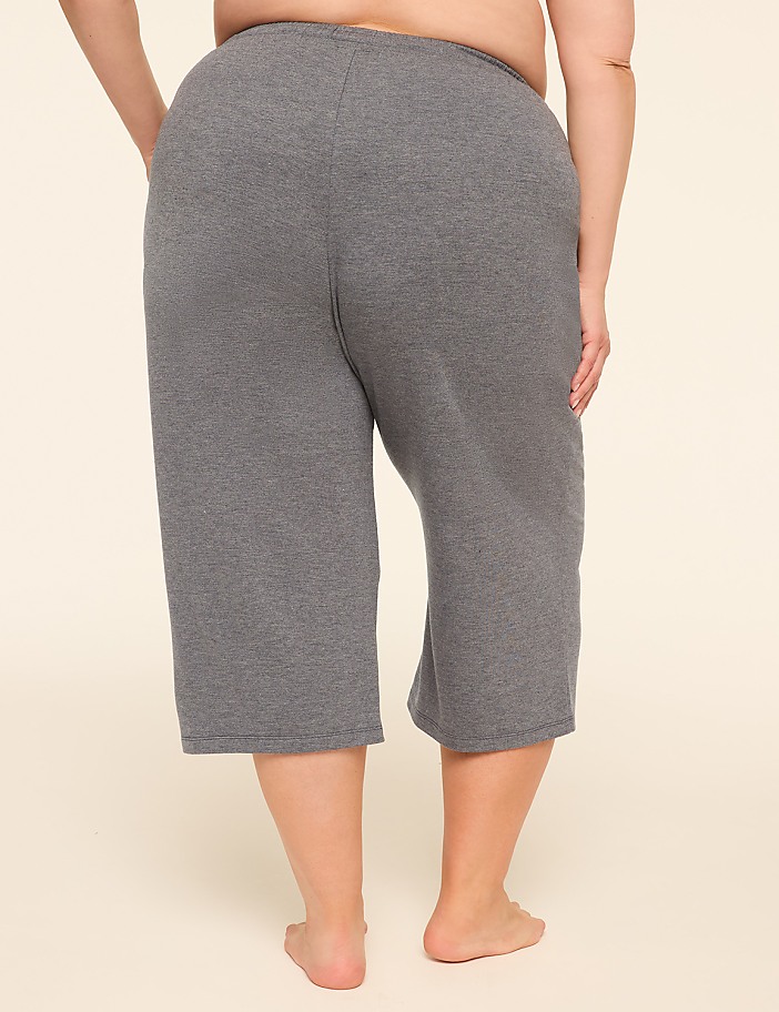 French Terry Wide Leg Crop Sleep Pant