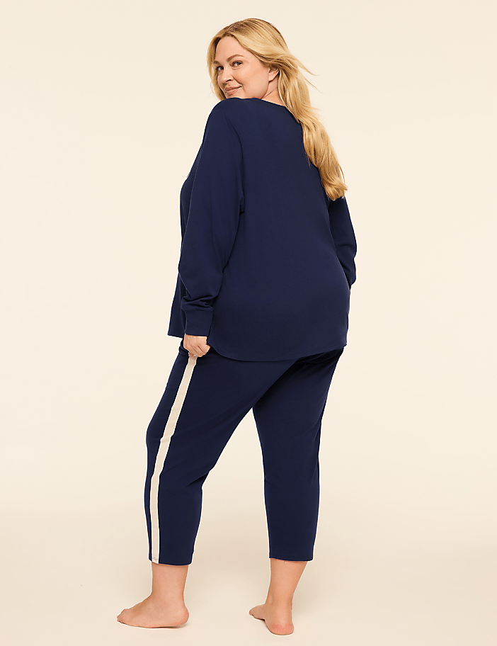 Comfy Cotton Long-Sleeve Tee & Pant PJ Set