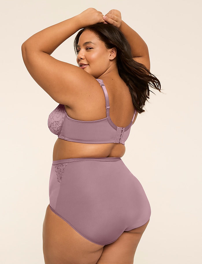No-Show Lace-Trim High-Waist Brief Panty