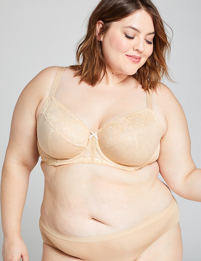 Curve Icon&trade; Lace Unlined Balconette Bra