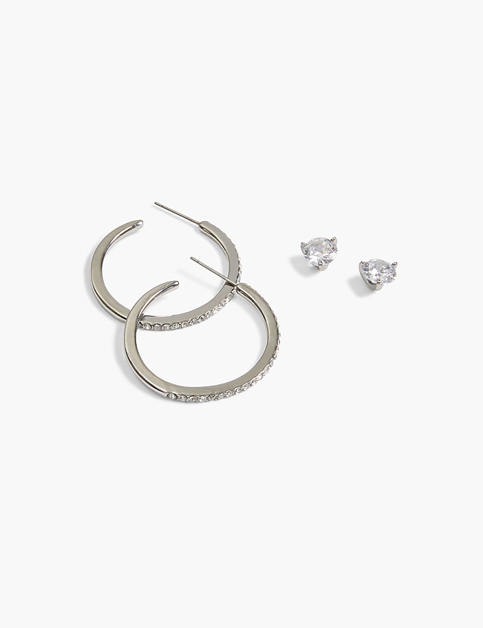 Stud & Hoop Earrings 2-Pack