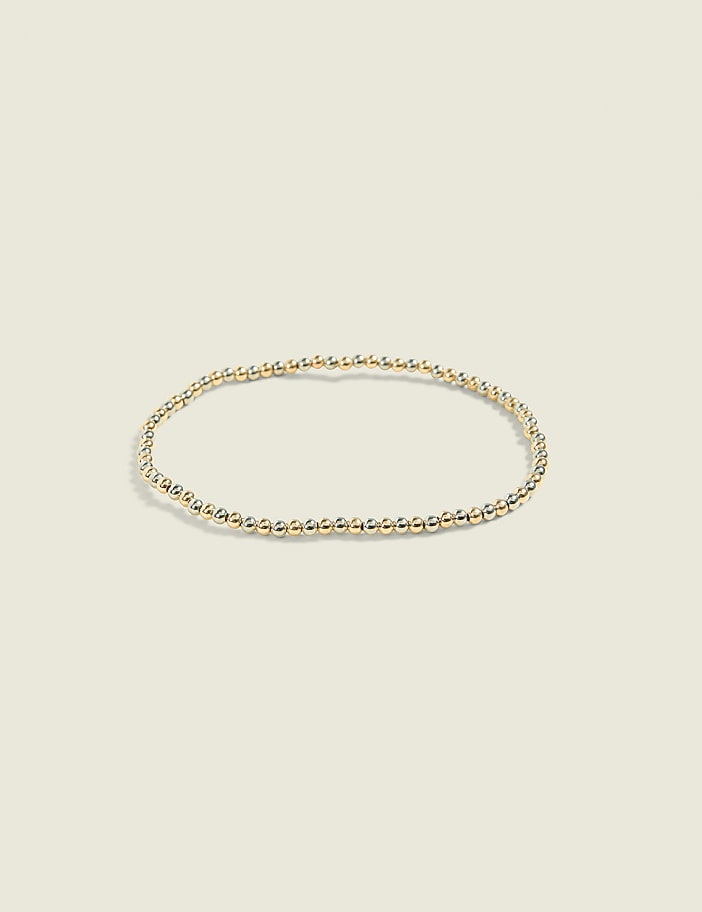 Mixed Metal Stretch Bracelet
