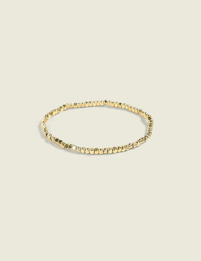 Goldtone Metal Stretch Bracelet