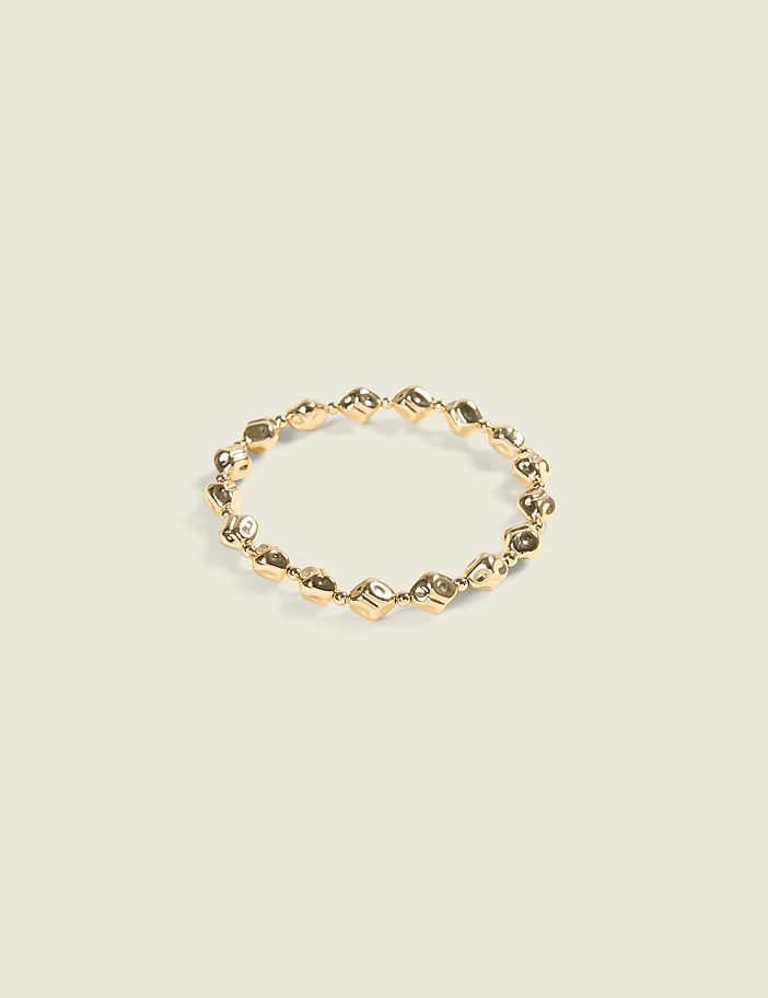 Goldtone Square Stretch Bracelet