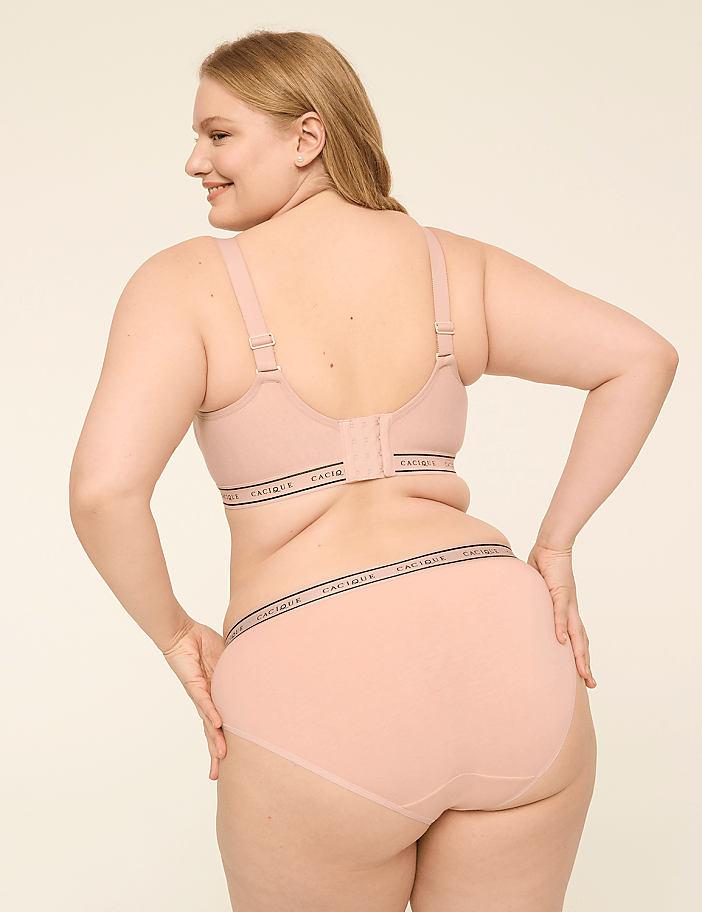 Cotton Scoop-Neck Unlined No-Wire Bra
