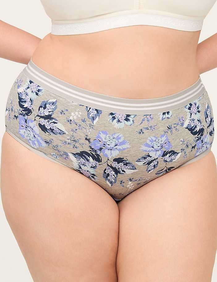 Cotton High-Leg Brief Panty With Wide Waistband