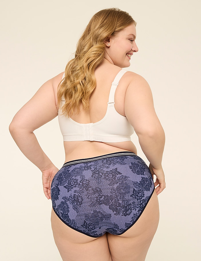 Cotton High-Leg Brief Panty With Wide Waistband