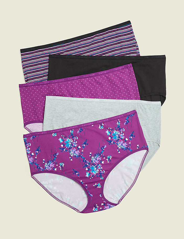 Cotton High-Leg Brief Panty - 5-Pack