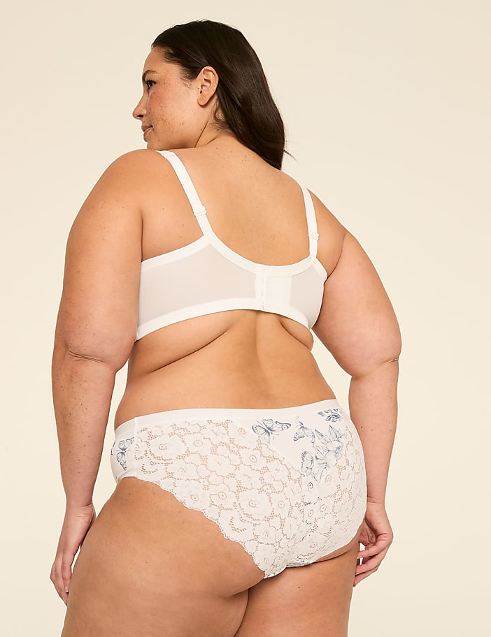 Unlined Balconette Bra with Lace
