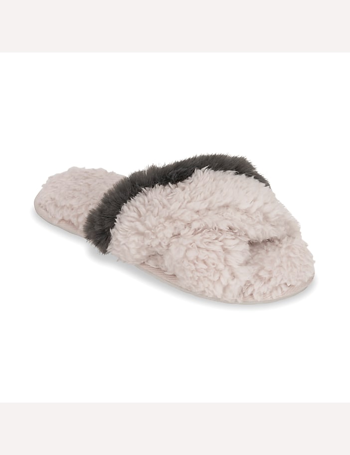 Lemon Night In Berber Slide Slipper