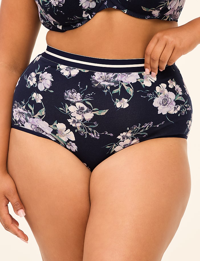Cotton High-Waist Brief Panty With Wide Waistband