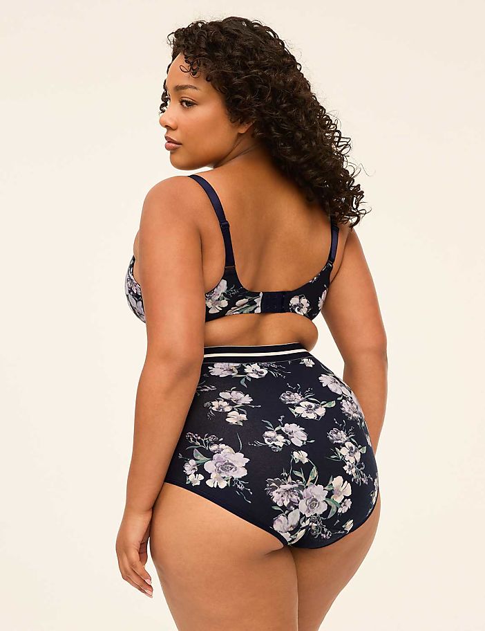 Cotton High-Waist Brief Panty With Wide Waistband