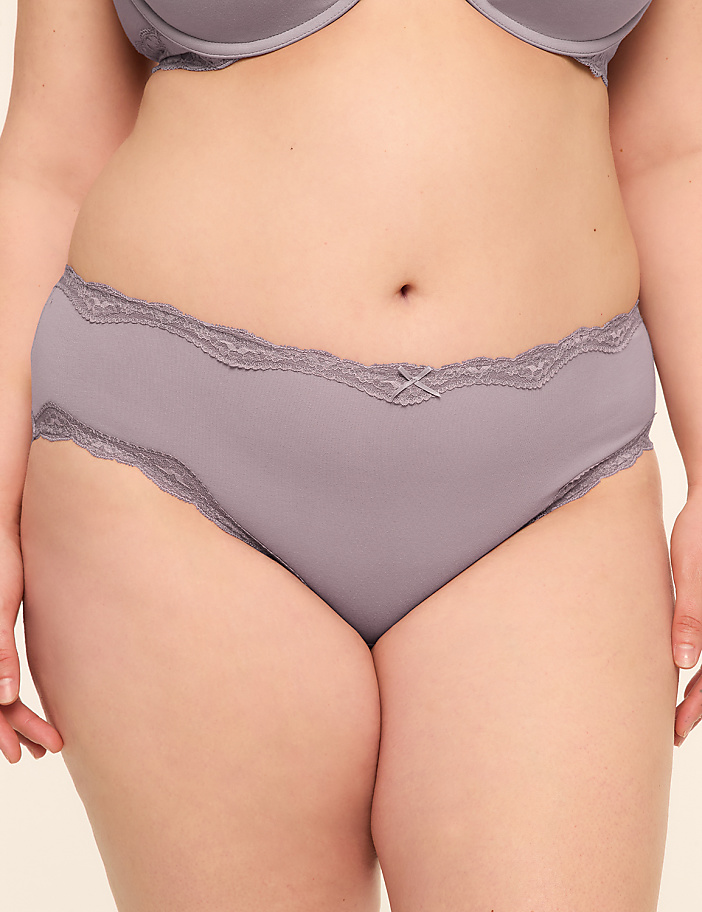 Cotton Hipster Panty With Lace Waist