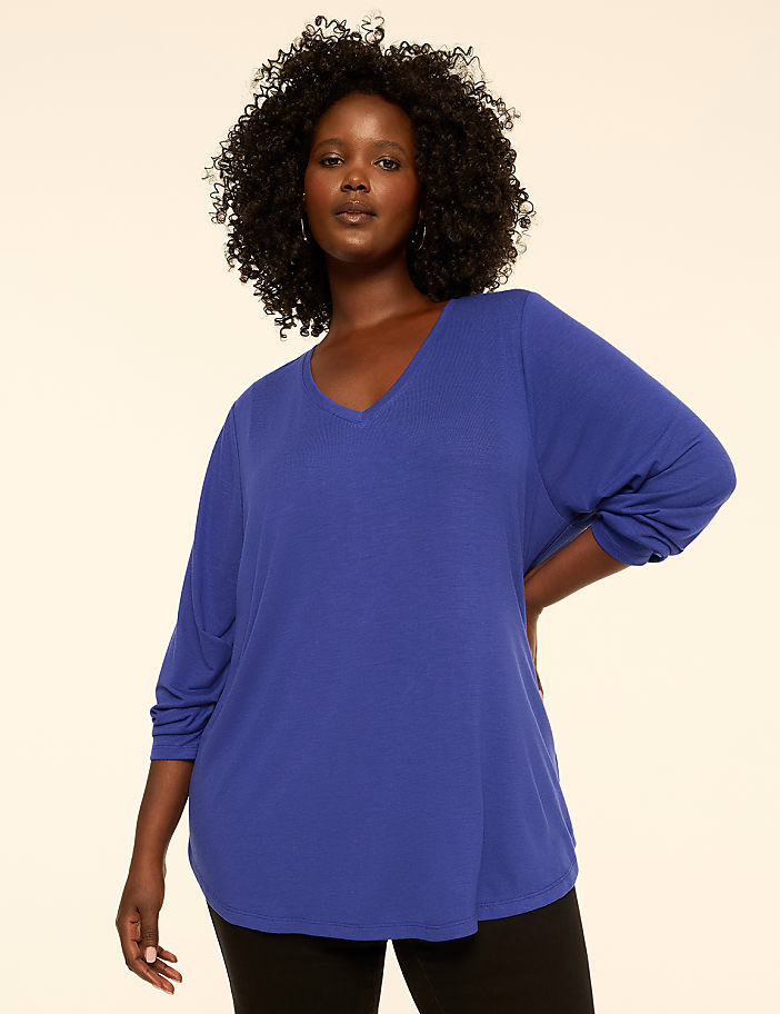 Long Sleeve V-Neck EVERYWEAR Tee F