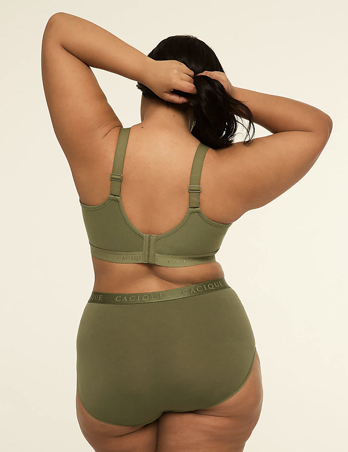 Cotton Scoop-Neck Lightly Lined No-Wire Bra