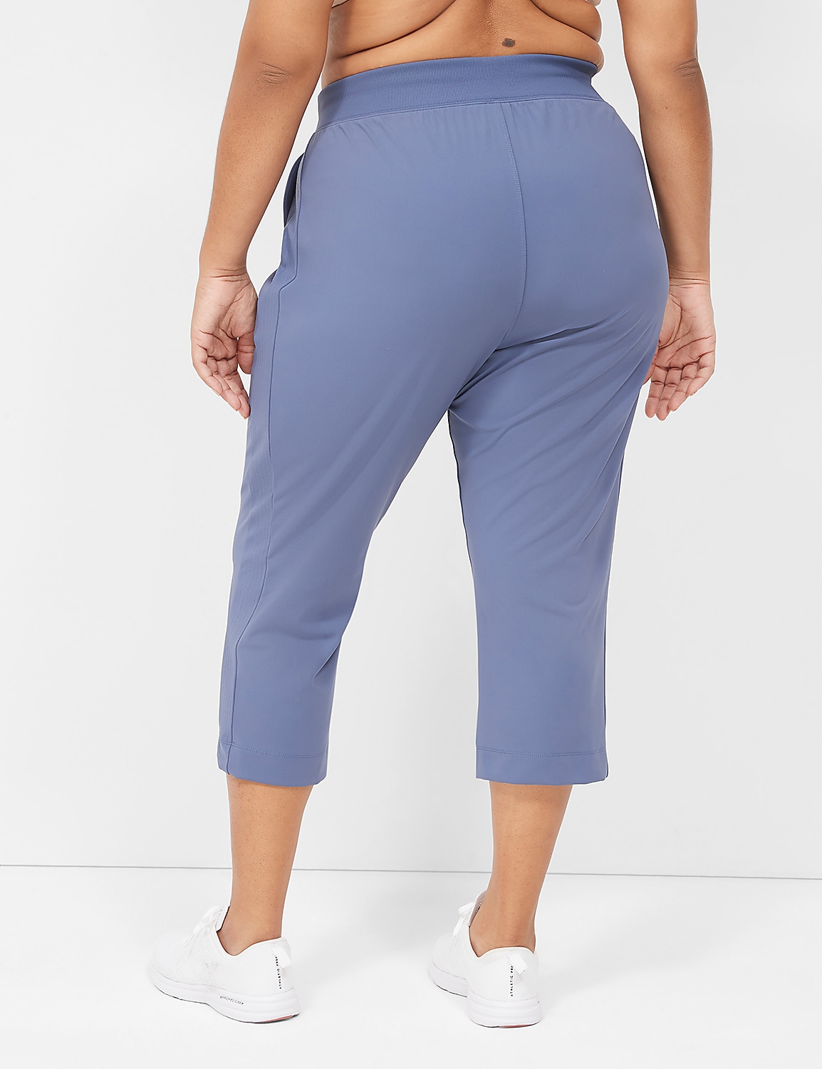 LIVI Mid Rise Knit Interlock Capri | LaneBryant