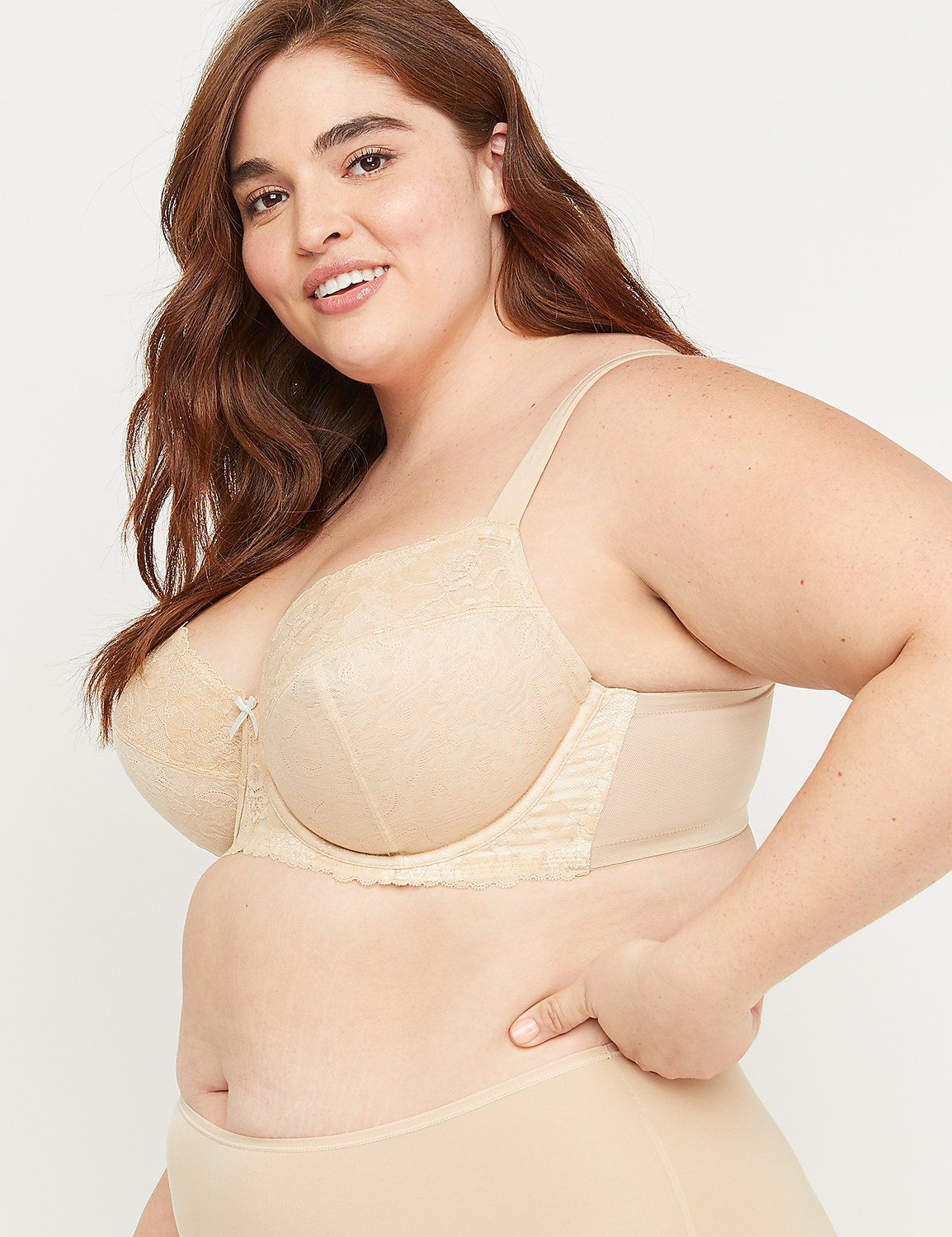 Unlined Balconette Bra with Lace Product Image 4