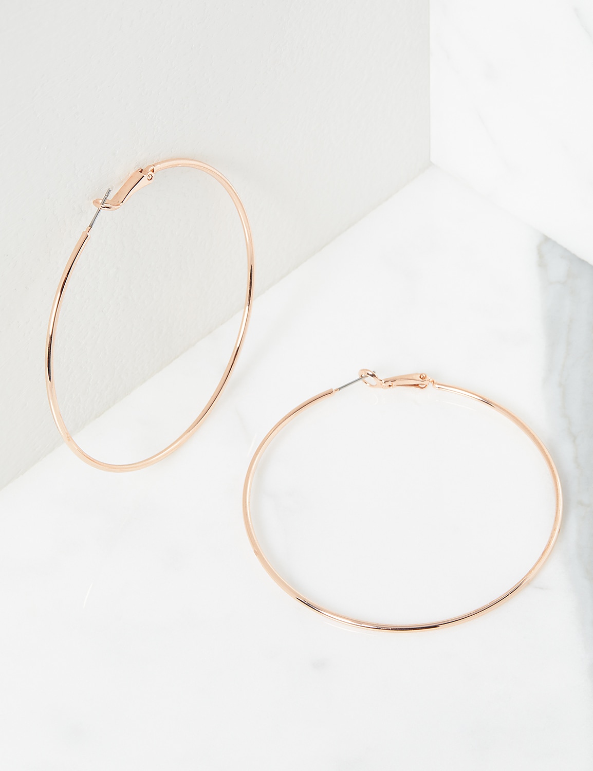 Large Metal Hoop Earrings Product Image 2