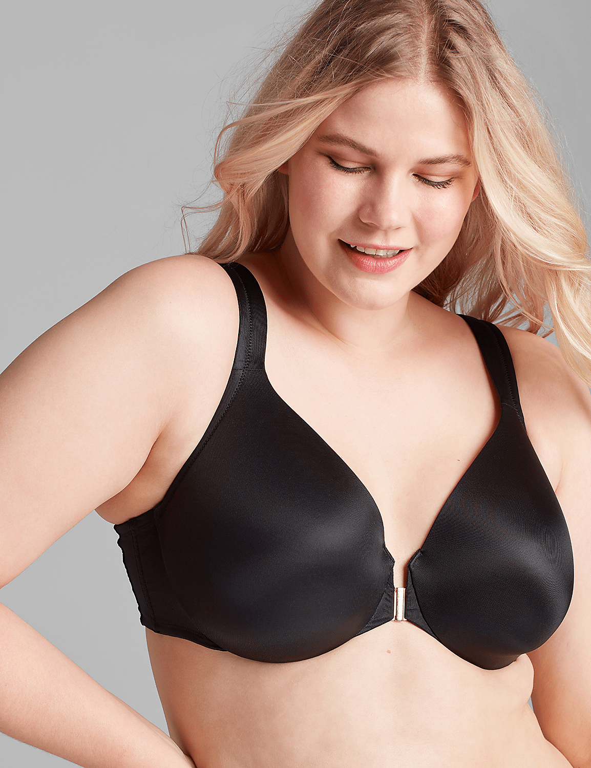 Front-Close Lightly Lined Full Coverage Bra Product Image 5