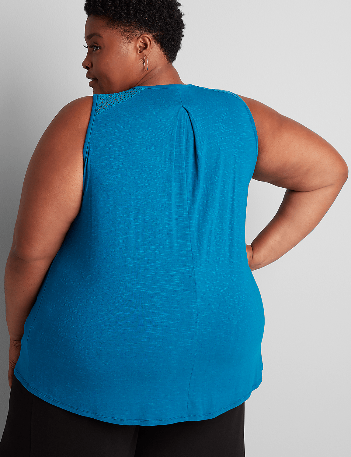 Lace-Shoulder Swing Tank Product Image 2