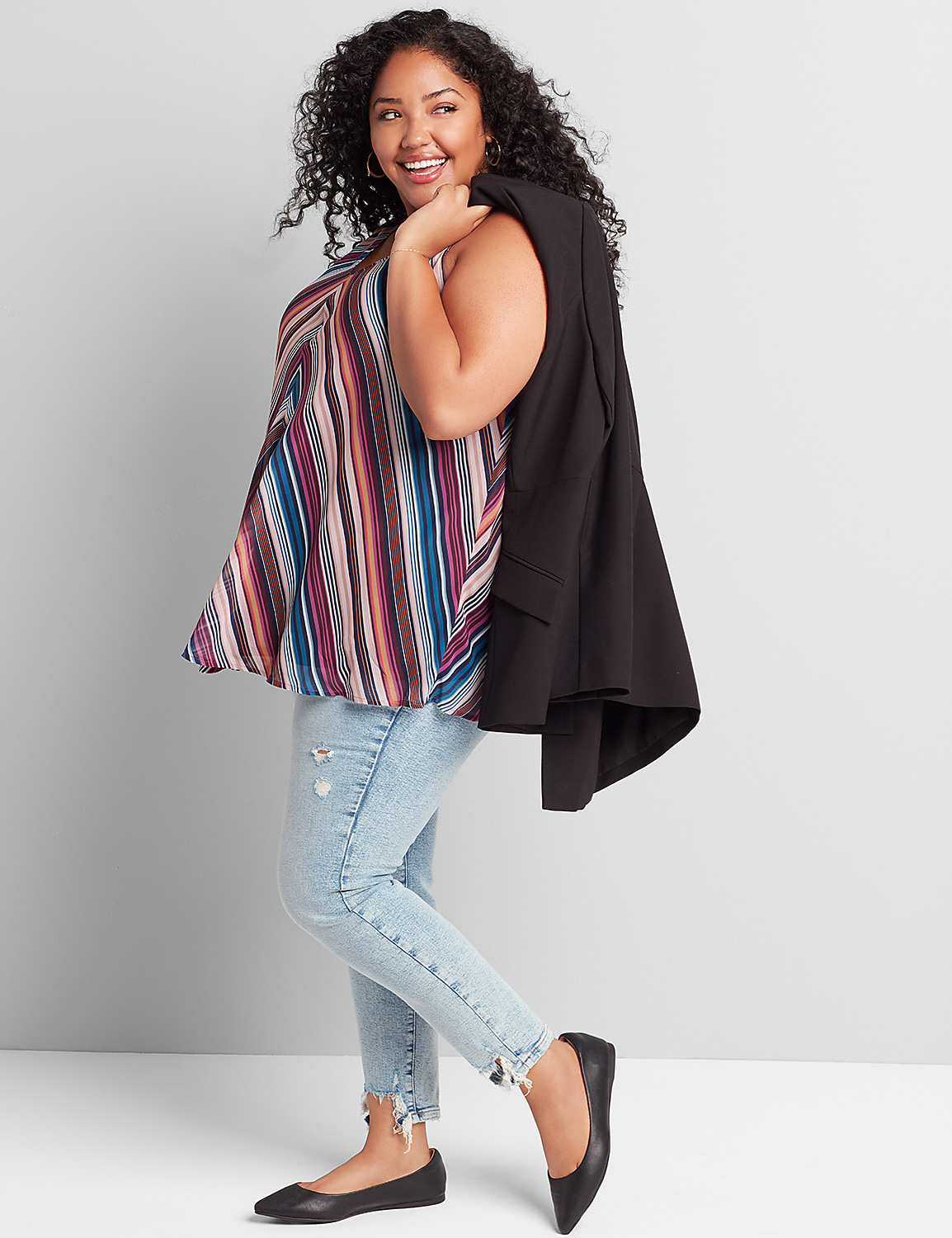 Chevron V-Neck Swing Tank Product Image 3