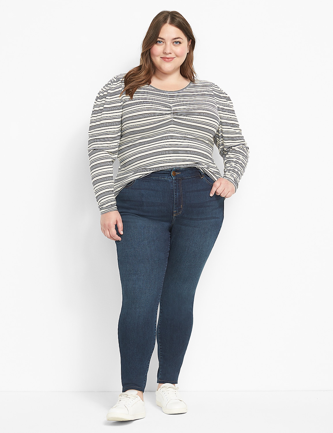 Straight Fit High-Rise Skinny Jean Product Image 3