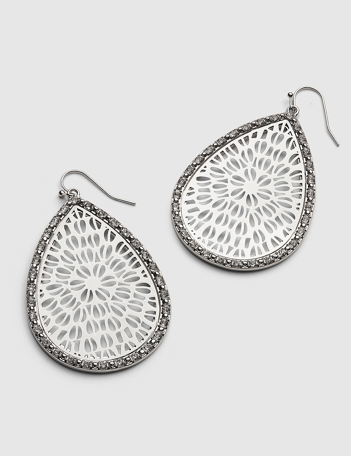Sparkle Filigree Teardrop Earrings Product Image 2
