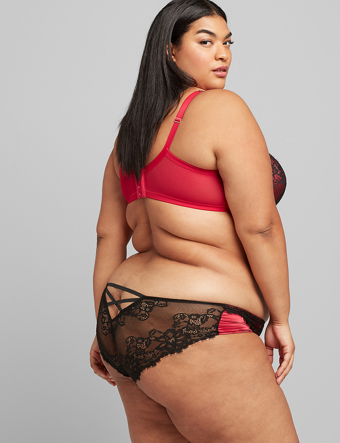 Satin & Lace Boost Balconette Bra Product Image 3