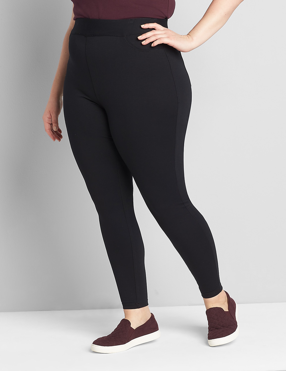 Ponte Pull-On High-Rise Legging Product Image 1