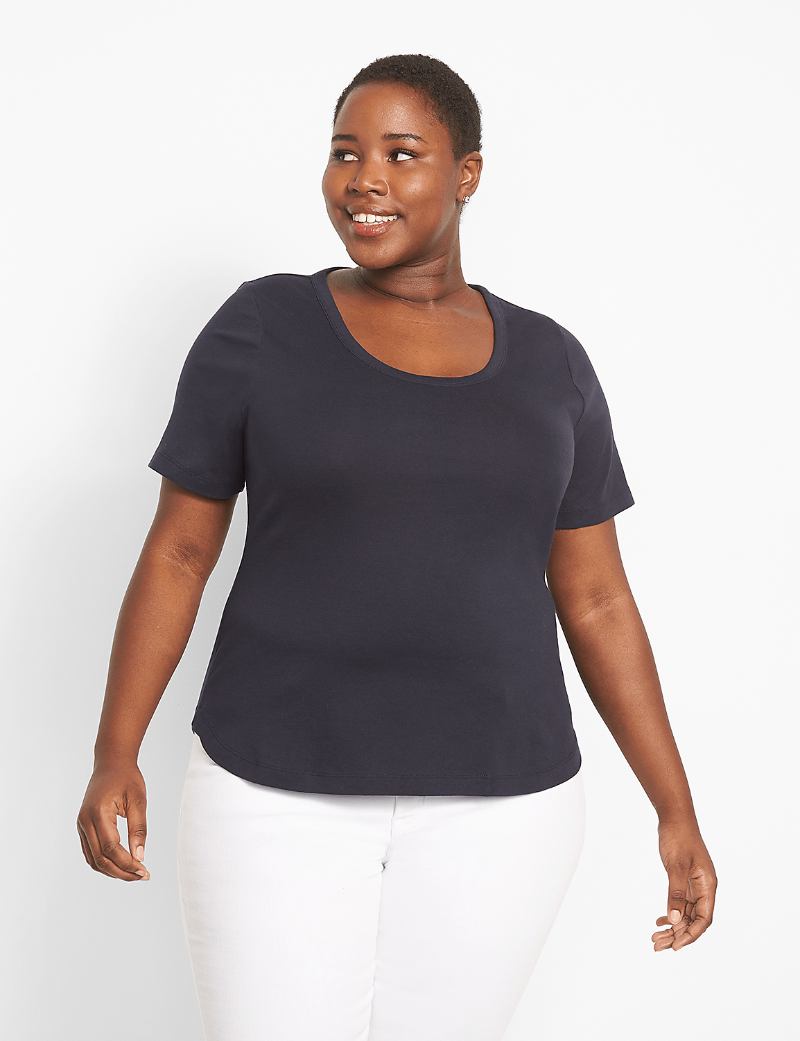 Classic Perfect Sleeve Scoop-Neck Tee Product Image 1