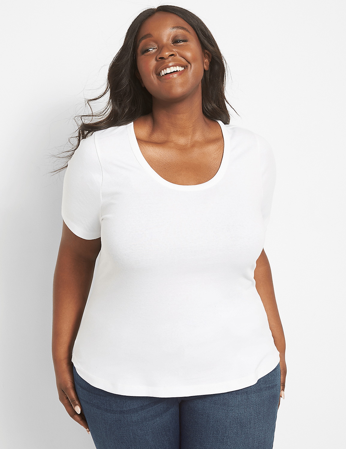 Classic Perfect Sleeve Scoop-Neck Tee