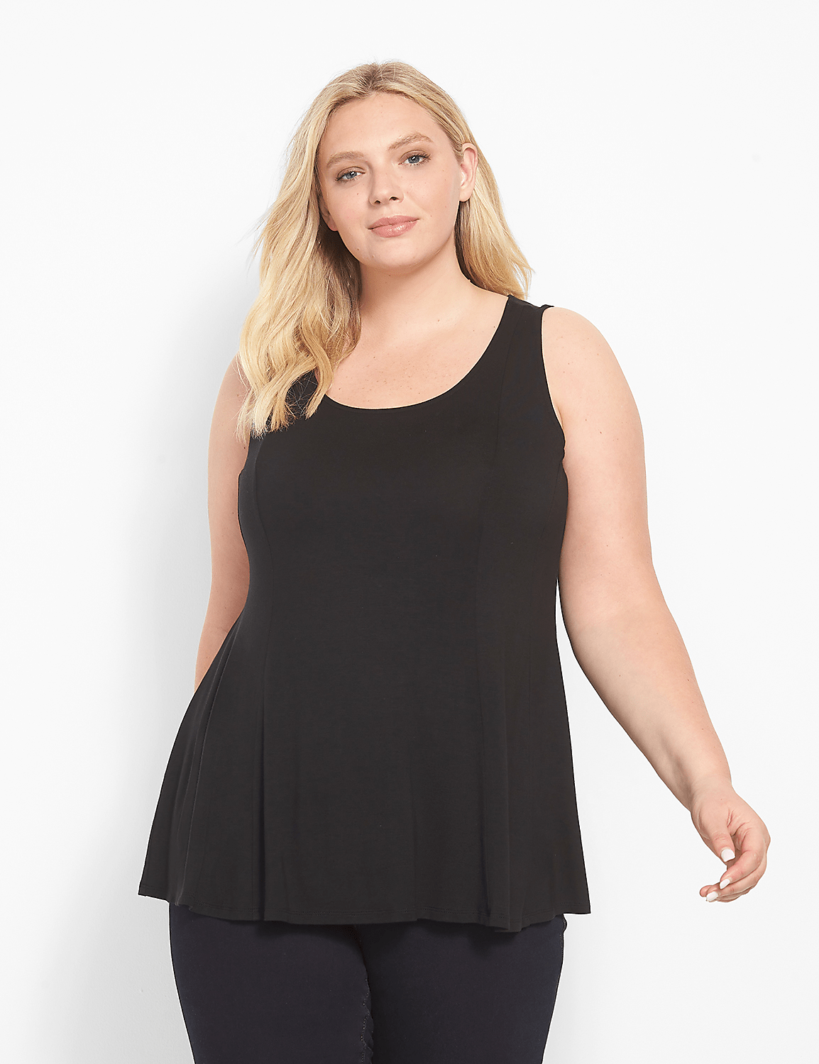 Classic Scoop-Neck Fit & Flare Tank Product Image 1