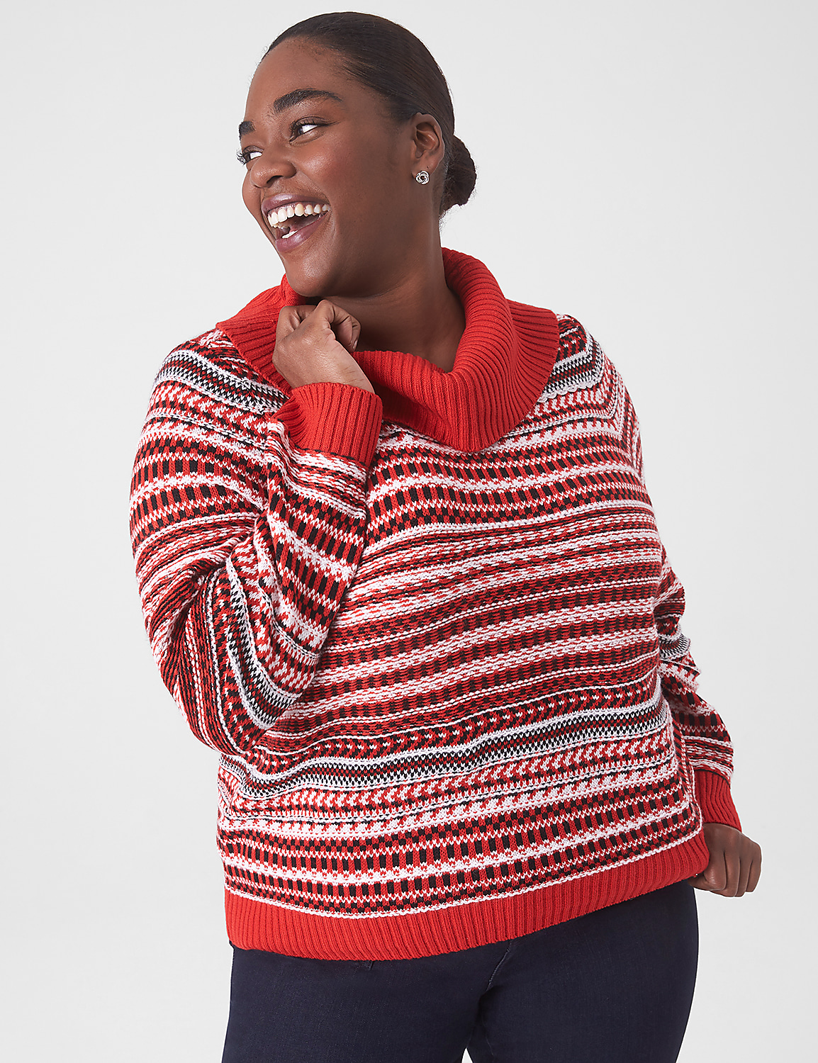 Classic Long-Sleeve Cowlneck Sweater Product Image 1
