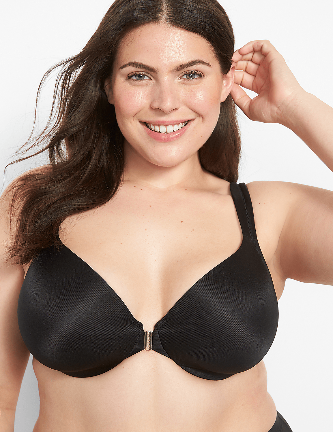 Front-Close Lightly Lined Full Coverage Bra Product Image 4