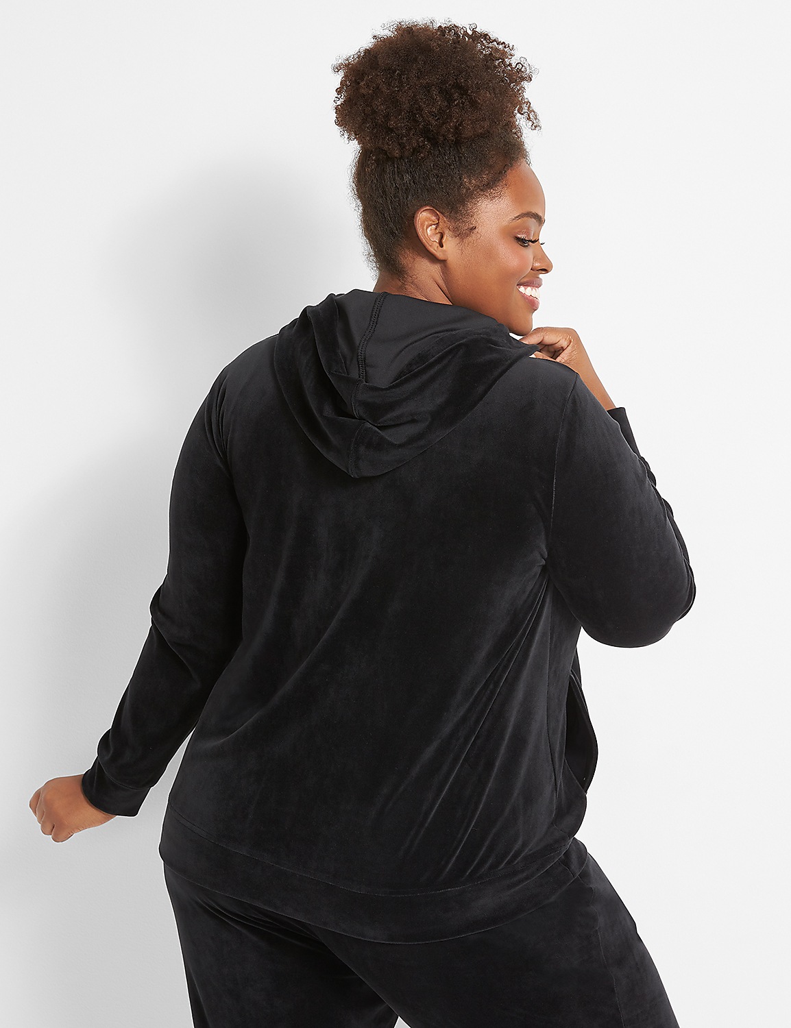 LIVI Zip-Front Hoodie - Velour Product Image 2
