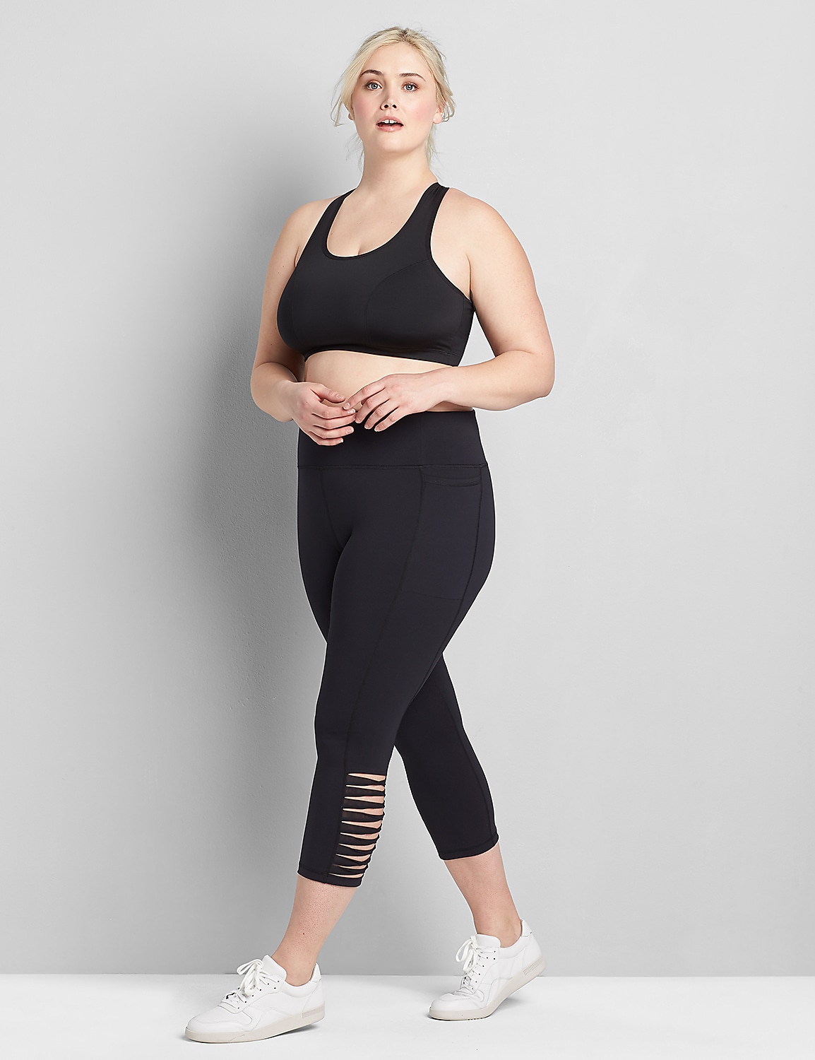 LIVI Wireless Low-Impact Sport Bra - Mesh Keyhole Racerback Product Image 3